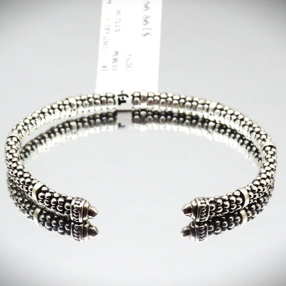 LAGOS Caviar Sterling Silver 6mm Cuff Bracelet - Picture 1 of 8